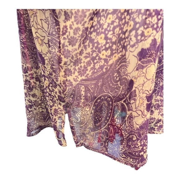 ✨ EUC IMPRESSIONS Purple & Tan Floral 2-Piece Matching Set | Women’s Sz XL - Picture 9 of 11